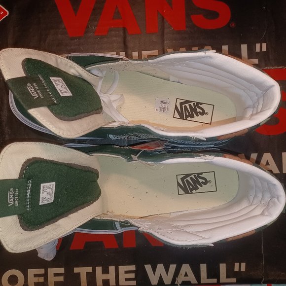 Vans Sk8-Hi Bolt Liquify Avocado Green White Canvas Suede Men's 9.5 VN0A5JIVYXH - Picture 7 of 14